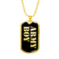Army Boy v2 - 18k Gold Finished Luxury Dog Tag Necklace