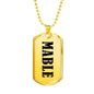 Mable v01 - 18k Gold Finished Luxury Dog Tag Necklace