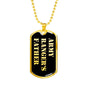 Army Ranger's Father v2 - 18k Gold Finished Luxury Dog Tag Necklace