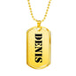 Denis - 18k Gold Finished Luxury Dog Tag Necklace