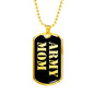 Army Mom v2 - 18k Gold Finished Luxury Dog Tag Necklace