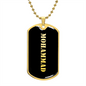 Mohammad v2 - 18k Gold Finished Luxury Dog Tag Necklace