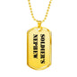 Soldier's Nephew - 18k Gold Finished Luxury Dog Tag Necklace