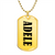 Adele v01 - 18k Gold Finished Luxury Dog Tag Necklace