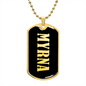 Myrna v02 - 18k Gold Finished Luxury Dog Tag Necklace