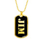 Jim v2 - 18k Gold Finished Luxury Dog Tag Necklace