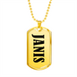 Janis v01 - 18k Gold Finished Luxury Dog Tag Necklace