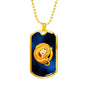 Zodiac Sign Virgo - 18k Gold Finished Luxury Dog Tag Necklace