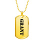 Grant - 18k Gold Finished Luxury Dog Tag Necklace