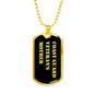 Coast Guard Veteran's Mother v2 - 18k Gold Finished Luxury Dog Tag Necklace