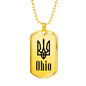 Ohio - 18k Gold Finished Luxury Dog Tag Necklace