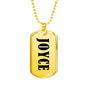 Joyce v01 - 18k Gold Finished Luxury Dog Tag Necklace