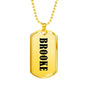 Brooke v01 - 18k Gold Finished Luxury Dog Tag Necklace