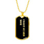 Coast Guard Mom v2 - 18k Gold Finished Luxury Dog Tag Necklace