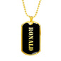 Ronald v2 - 18k Gold Finished Luxury Dog Tag Necklace