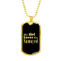 Samoyed v2 - 18k Gold Finished Luxury Dog Tag Necklace