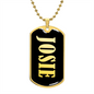 Josie v02 - 18k Gold Finished Luxury Dog Tag Necklace