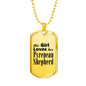 Pyrenean Shepherd - 18k Gold Finished Luxury Dog Tag Necklace