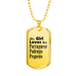 Portuguese Podengo Pequeno - 18k Gold Finished Luxury Dog Tag Necklace