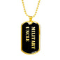 Military Uncle v2 - 18k Gold Finished Luxury Dog Tag Necklace
