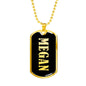 Megan v02 - 18k Gold Finished Luxury Dog Tag Necklace