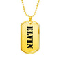 Elvin - 18k Gold Finished Luxury Dog Tag Necklace