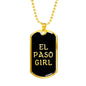 El Paso Girl v2 - 18k Gold Finished Luxury Dog Tag Necklace