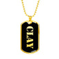 Clay v2 - 18k Gold Finished Luxury Dog Tag Necklace