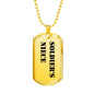 Soldier's Niece - 18k Gold Finished Luxury Dog Tag Necklace