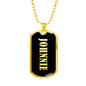 Johnnie v02 - 18k Gold Finished Luxury Dog Tag Necklace