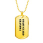 Coast Guard Grandma - 18k Gold Finished Luxury Dog Tag Necklace