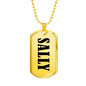 Sally v01 - 18k Gold Finished Luxury Dog Tag Necklace