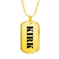 Kirk - 18k Gold Finished Luxury Dog Tag Necklace