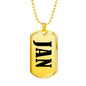 Jan v01 - 18k Gold Finished Luxury Dog Tag Necklace