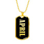 April v02 - 18k Gold Finished Luxury Dog Tag Necklace