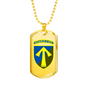 57th Motorized Infantry Brigade (Ukraine) - 18k Gold Finished Luxury Dog Tag Necklace