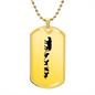Mama Lioness With 4 Cubs - 18k Gold Finished Luxury Dog Tag Necklace