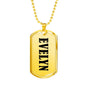 Evelyn v01 - 18k Gold Finished Luxury Dog Tag Necklace