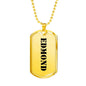 Edmond - 18k Gold Finished Luxury Dog Tag Necklace