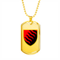 55th Artillery Brigade (Ukraine) - 18k Gold Finished Luxury Dog Tag Necklace