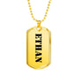 Ethan - 18k Gold Finished Luxury Dog Tag Necklace