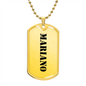 Mariano - 18k Gold Finished Luxury Dog Tag Necklace