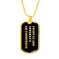 Coast Guard Veteran's Grandmother v2 - 18k Gold Finished Luxury Dog Tag Necklace