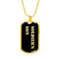Soldier's Son v2 - 18k Gold Finished Luxury Dog Tag Necklace