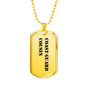 Coast Guard Cousin - 18k Gold Finished Luxury Dog Tag Necklace