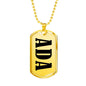 Ada v01 - 18k Gold Finished Luxury Dog Tag Necklace