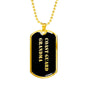 Coast Guard Grandma v2 - 18k Gold Finished Luxury Dog Tag Necklace