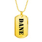 Dane - 18k Gold Finished Luxury Dog Tag Necklace
