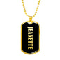 Jeanette v02 - 18k Gold Finished Luxury Dog Tag Necklace