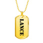 Lance - 18k Gold Finished Luxury Dog Tag Necklace